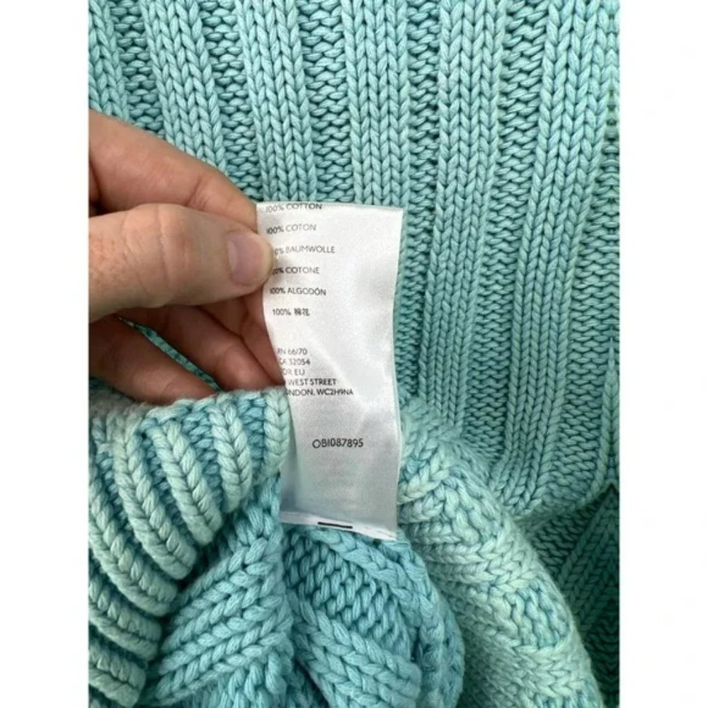 Free People Sweetheart Women's Sweater Ocean Pearl Blue Size: Medium NWT - Picture 8 of 9